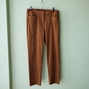 Brown Ann Taylor Loft Feux Suede Leggings